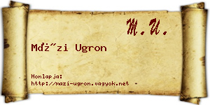 Mázi Ugron névjegykártya